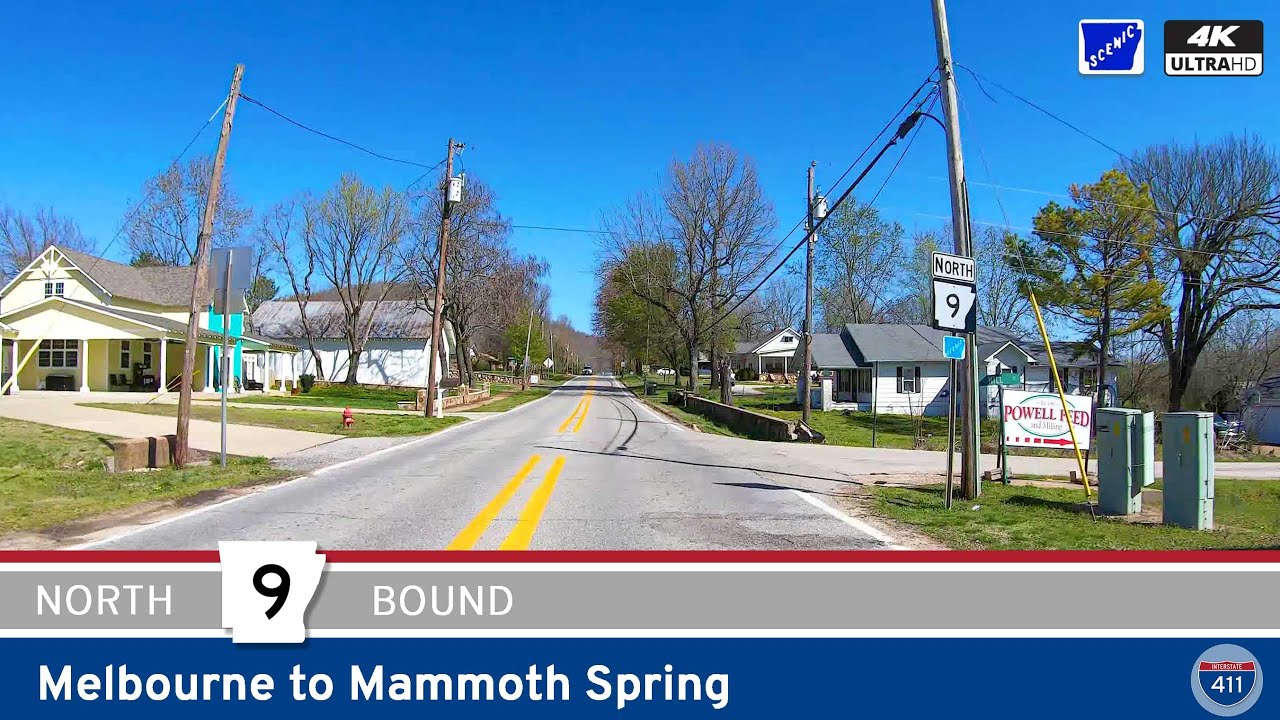 Arkansas Highway 9: Melbourne to Mammoth Spring