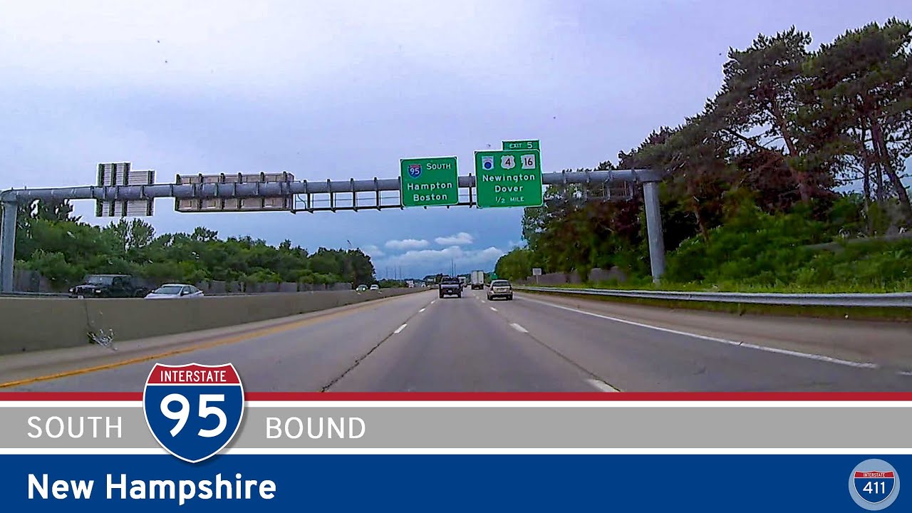 Interstate 95: Southbound in New Hampshire