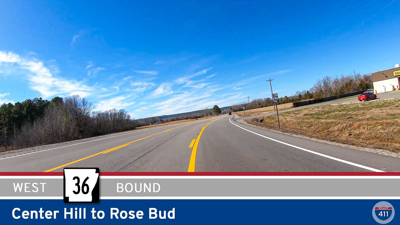 Arkansas Highway 36: Center Hill to Rose Bud