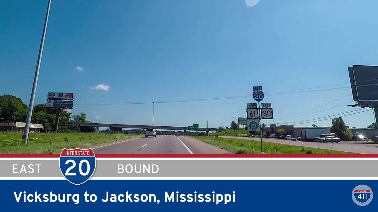 Interstate 20: Vicksburg to Jackson – Mississippi