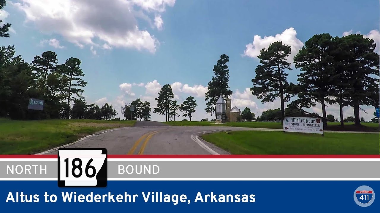 Arkansas Highway 186: Altus to Wiederkehr Village